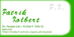 patrik kolbert business card